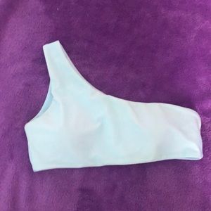 *light blue* one shoulder bikini top